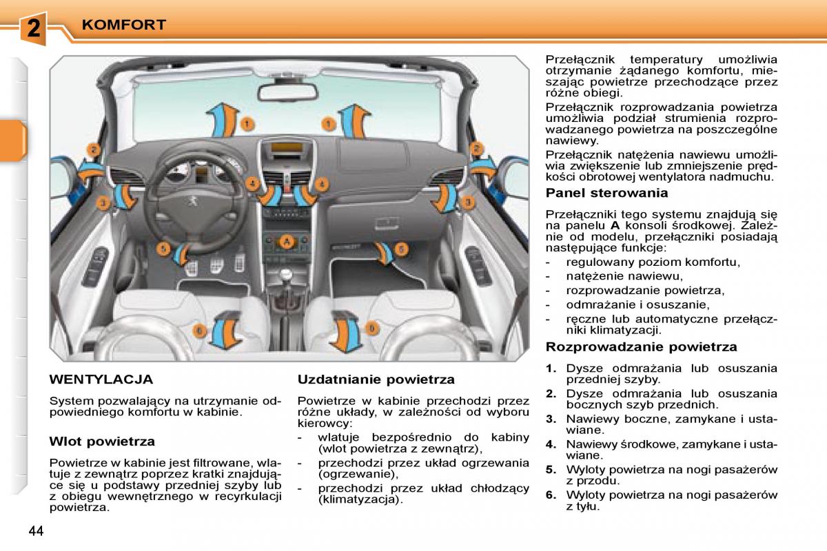 Peugeot 207 CC instrukcja obslugi / page 42