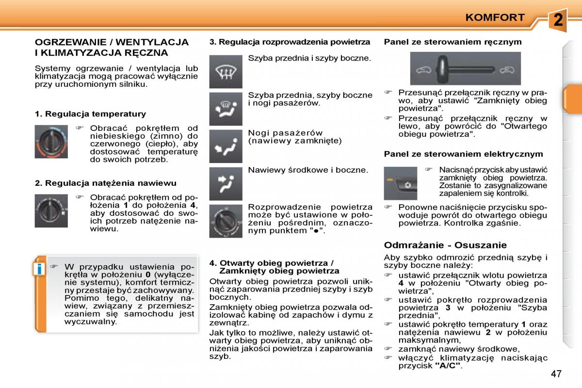 Peugeot 207 CC instrukcja obslugi / page 45