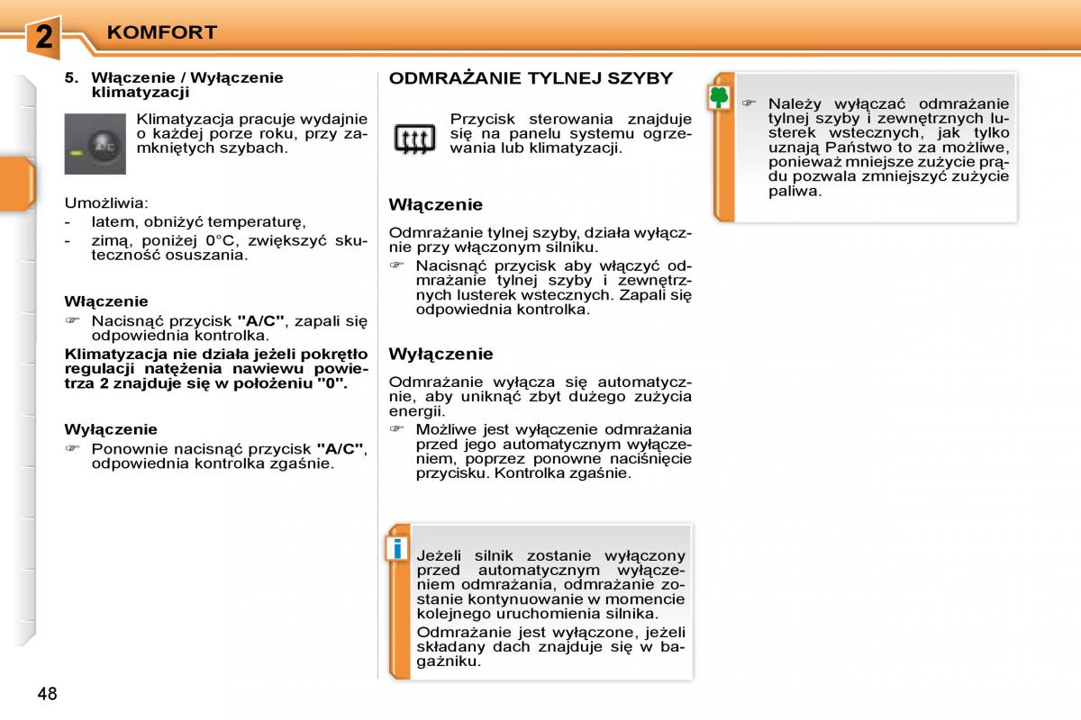 Peugeot 207 CC instrukcja obslugi / page 46