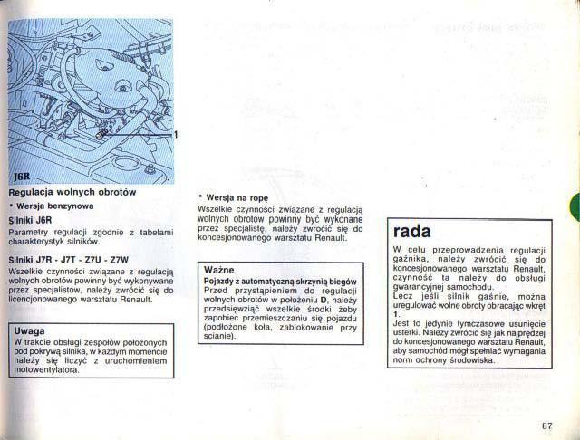 Renault 25 instrukcja obslugi / page 65