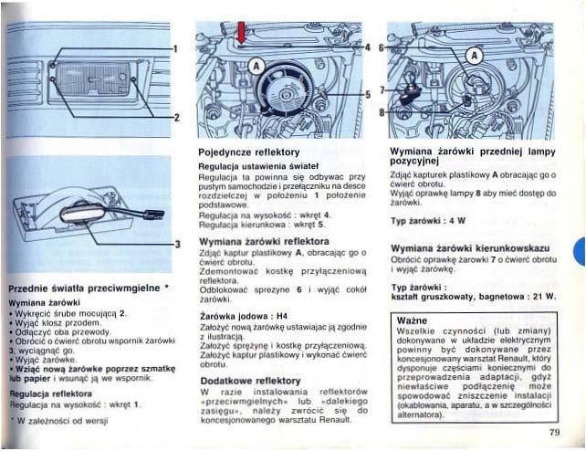 Renault 25 instrukcja obslugi / page 77