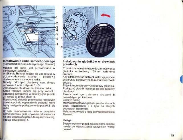 Renault 25 instrukcja obslugi / page 87