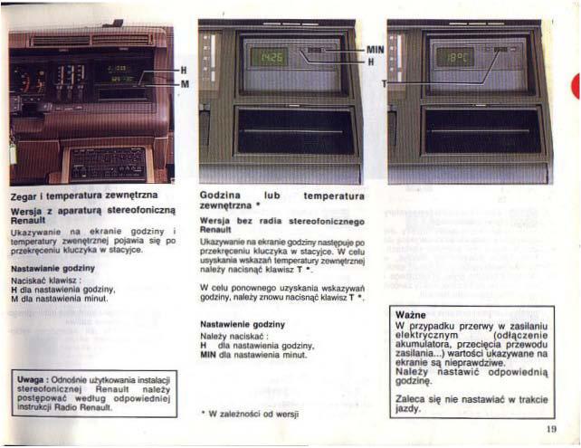 Renault 25 instrukcja obslugi / page 19