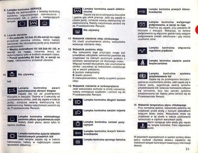 Renault 25 instrukcja obslugi / page 22