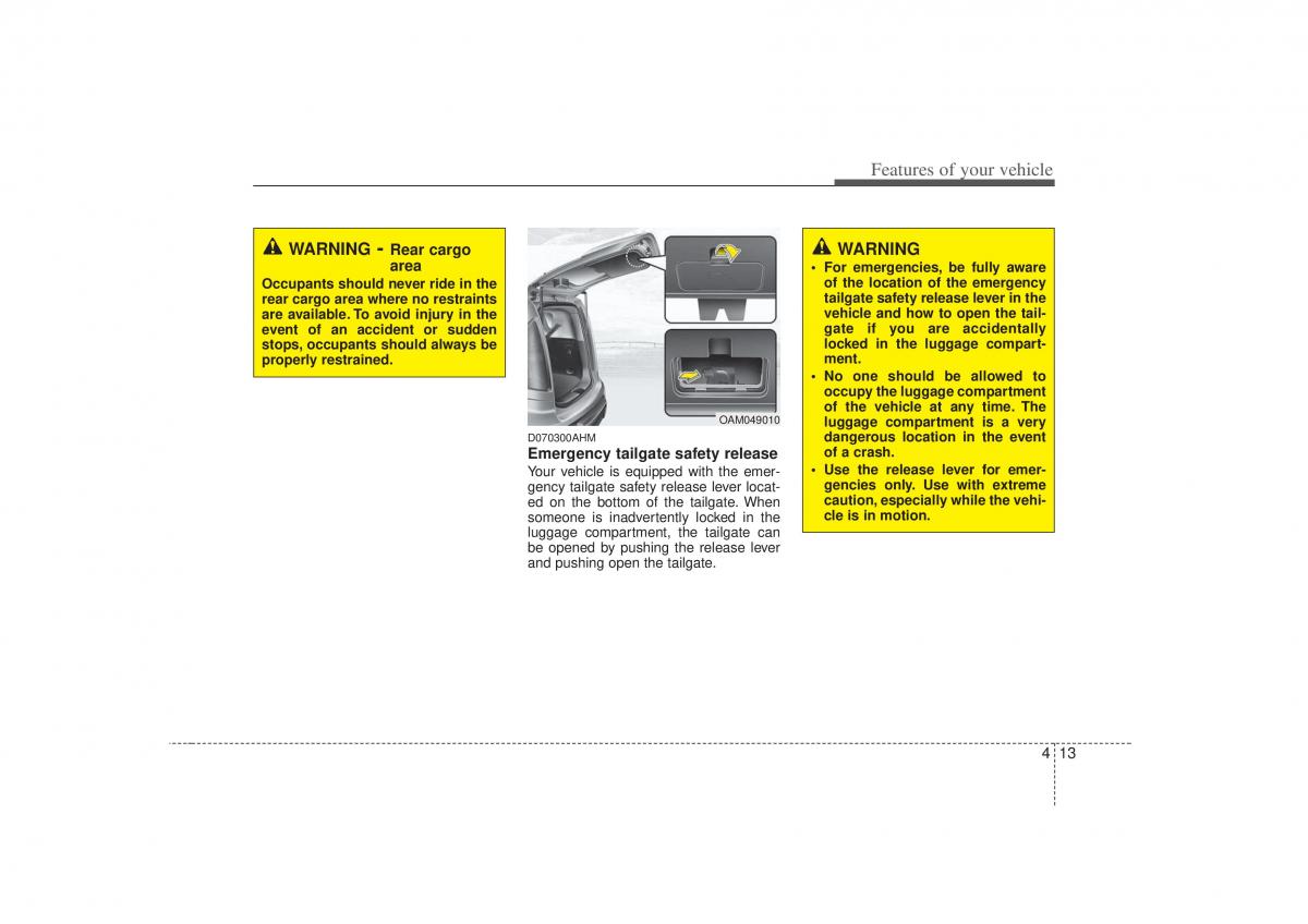 KIA Soul I 1 owners manual / page 85