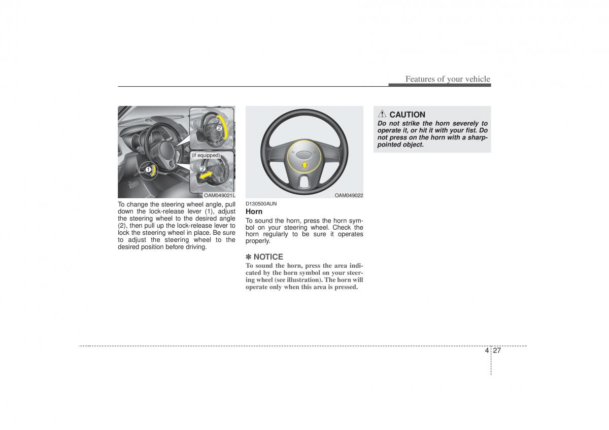 KIA Soul I 1 owners manual / page 99