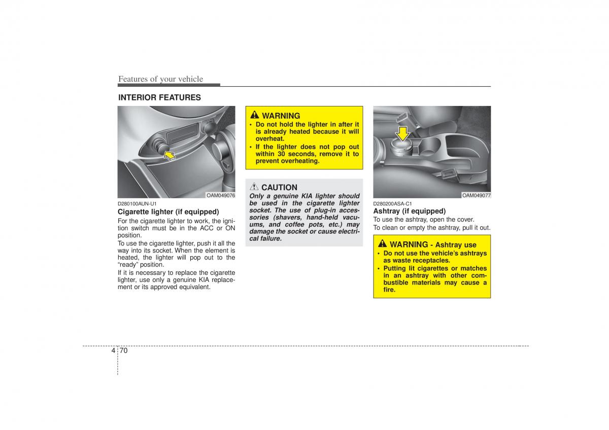 KIA Soul I 1 owners manual / page 142