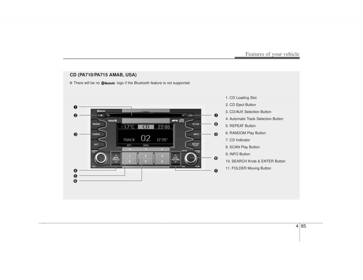 KIA Soul I 1 owners manual / page 157