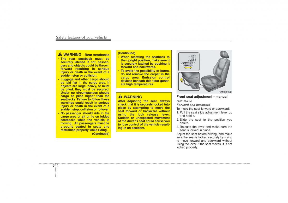 KIA Soul I 1 owners manual / page 17