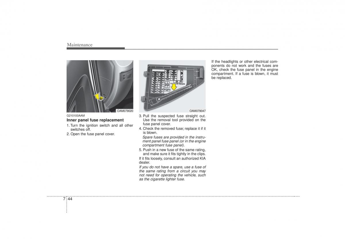 KIA Soul I 1 owners manual / page 287