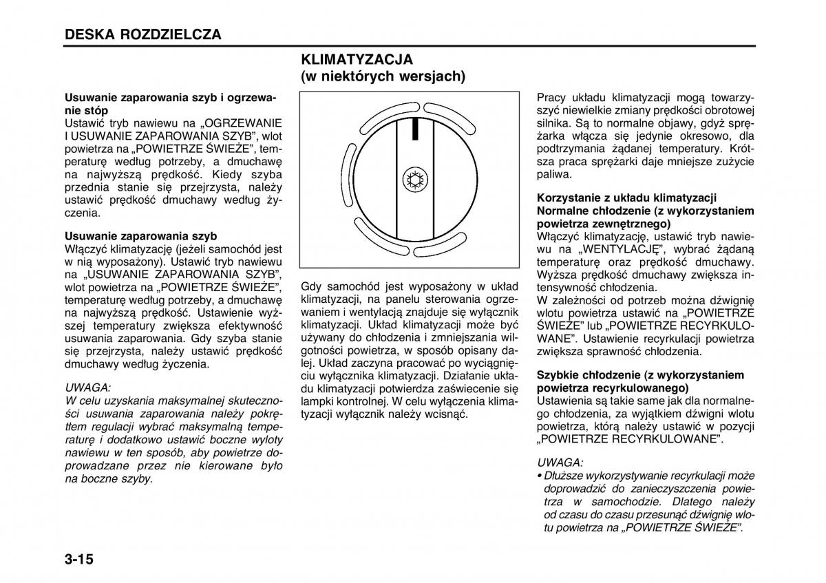 Suzuki Wagon R II 2 instrukcja obslugi / page 66