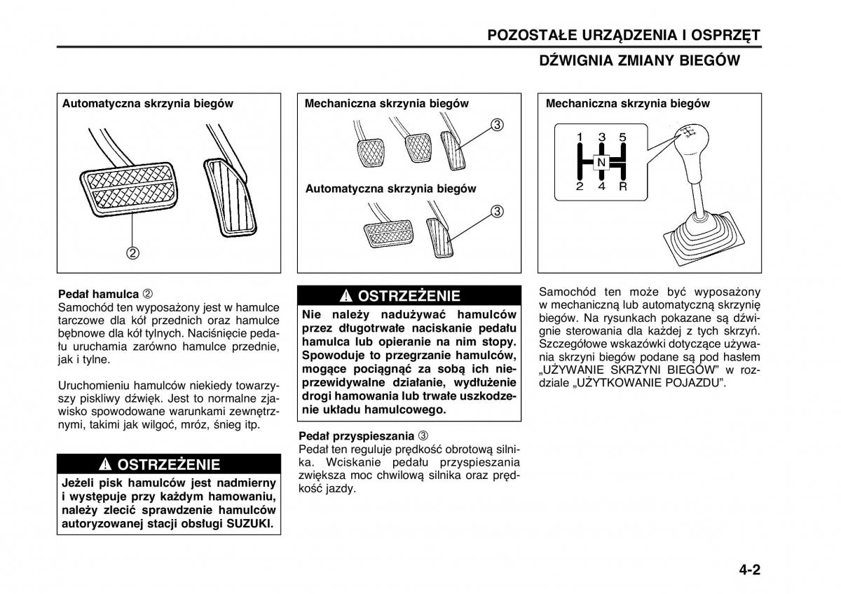 Suzuki Wagon R II 2 instrukcja obslugi / page 71