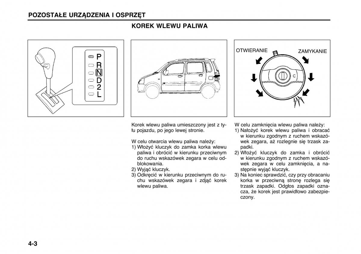 Suzuki Wagon R II 2 instrukcja obslugi / page 72