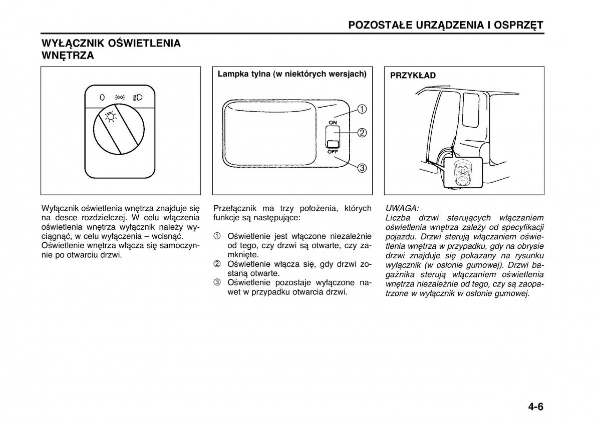 Suzuki Wagon R II 2 instrukcja obslugi / page 75