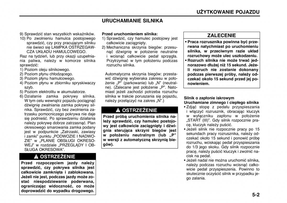 Suzuki Wagon R II 2 instrukcja obslugi / page 85