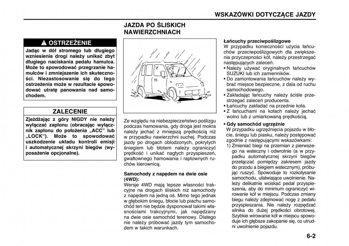 Suzuki Wagon R II 2 instrukcja obslugi / page 101