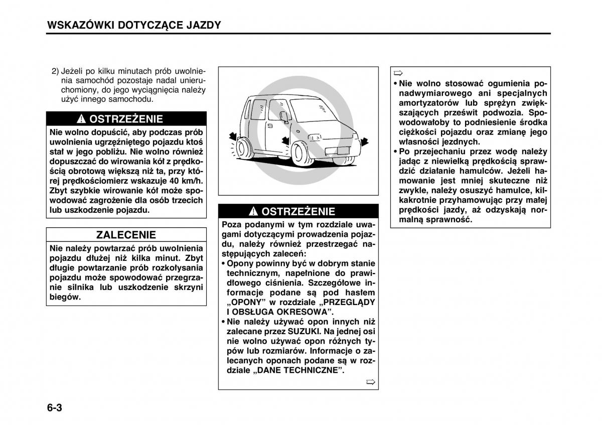 Suzuki Wagon R II 2 instrukcja obslugi / page 102