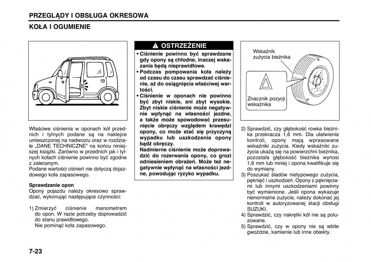 Suzuki Wagon R II 2 instrukcja obslugi / page 126