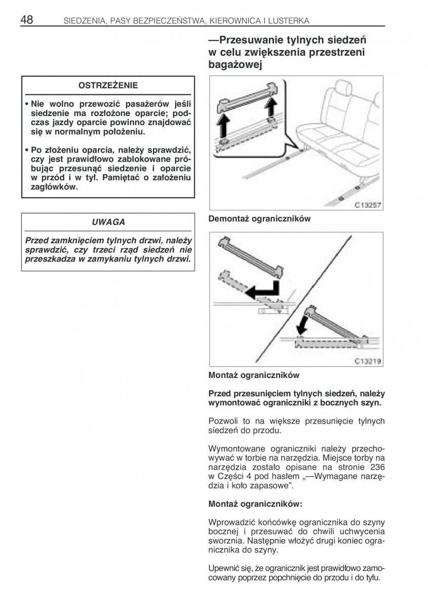 Toyota Previa II 2 instrukcja obslugi / page 57