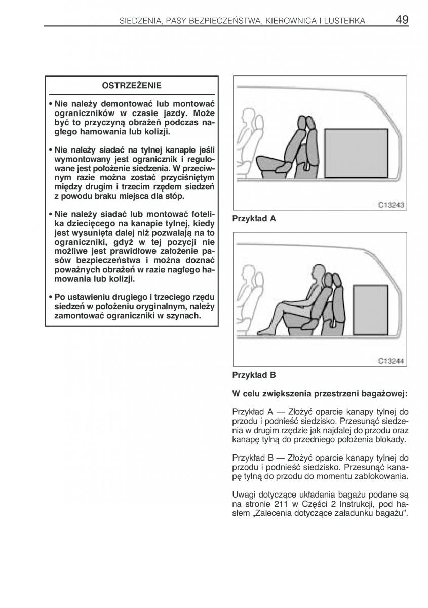 Toyota Previa II 2 instrukcja obslugi / page 58