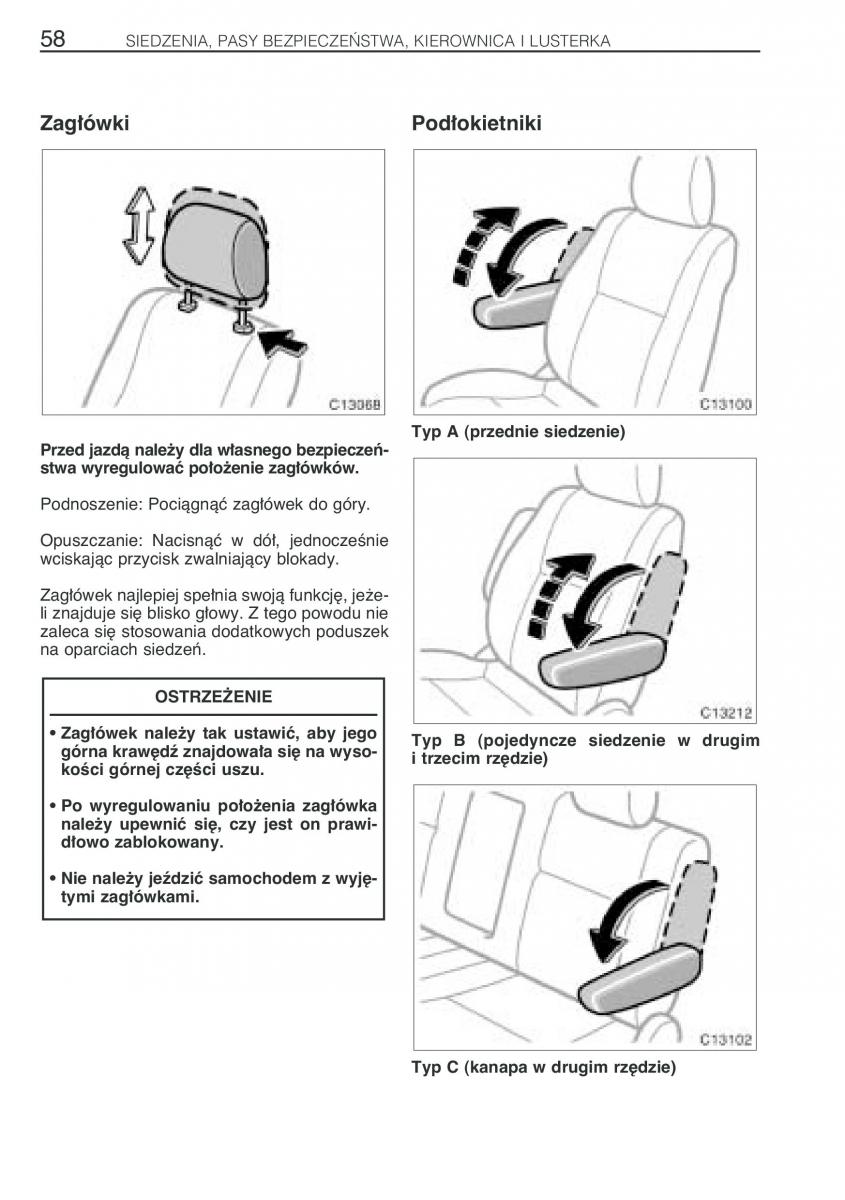 Toyota Previa II 2 instrukcja obslugi / page 67