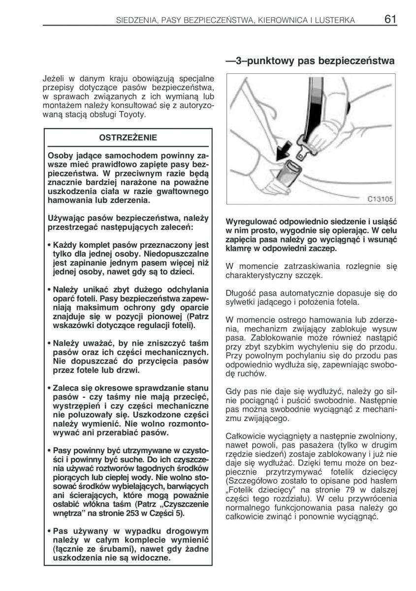 Toyota Previa II 2 instrukcja obslugi / page 70