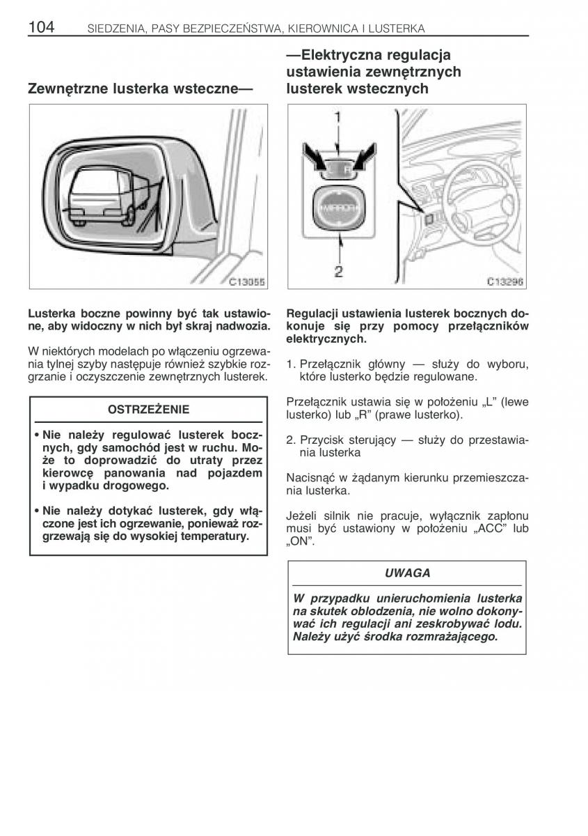 Toyota Previa II 2 instrukcja obslugi / page 113