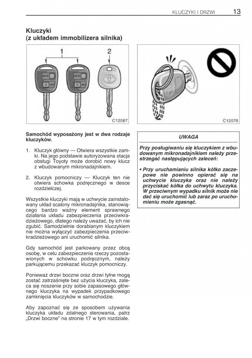 Toyota Previa II 2 instrukcja obslugi / page 22