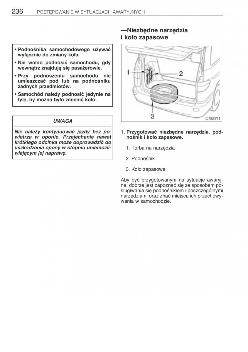 Toyota Previa II 2 instrukcja obslugi / page 245