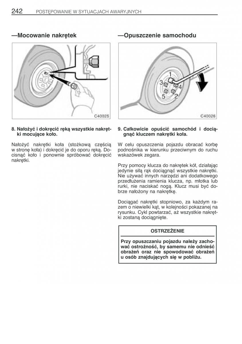 Toyota Previa II 2 instrukcja obslugi / page 251