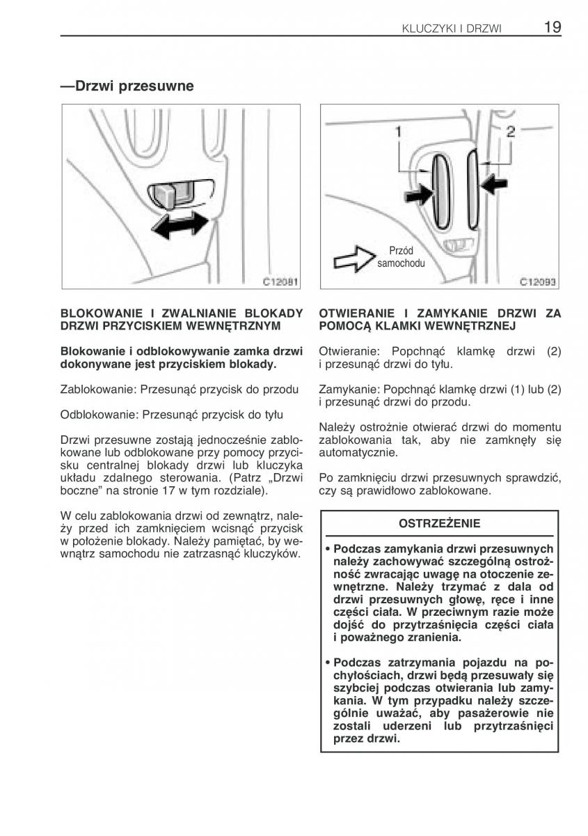 Toyota Previa II 2 instrukcja obslugi / page 28