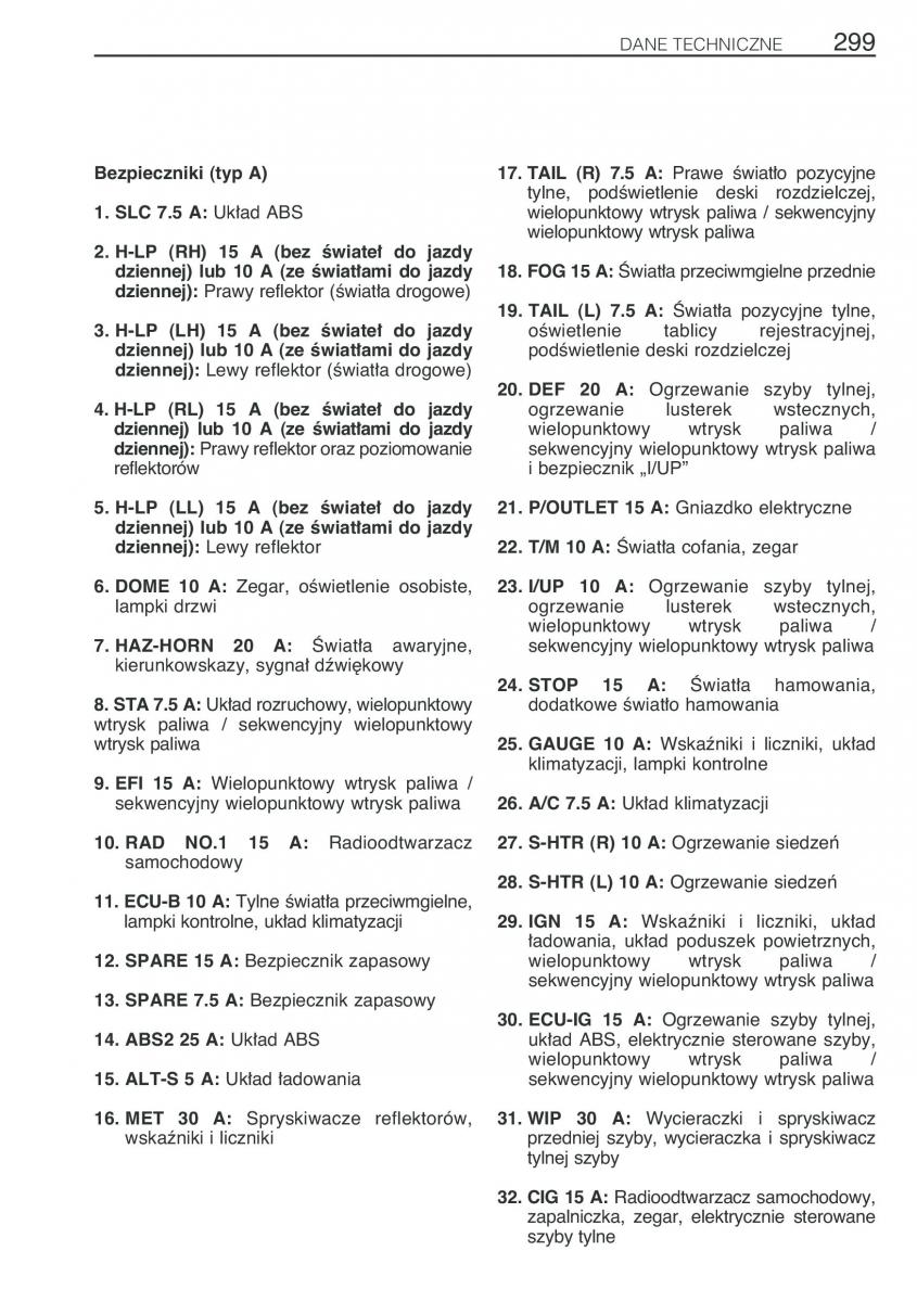 Toyota Previa II 2 instrukcja obslugi / page 308