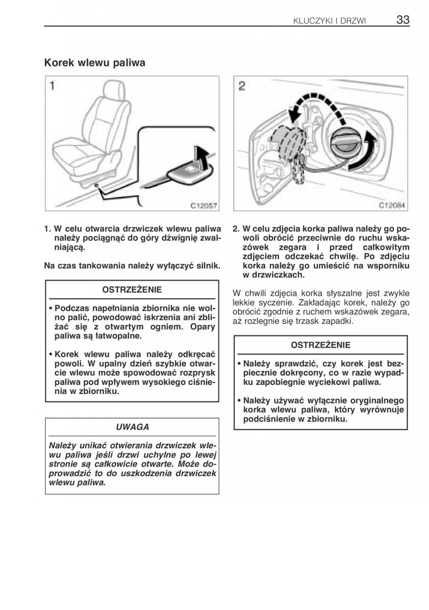 Toyota Previa II 2 instrukcja obslugi / page 42