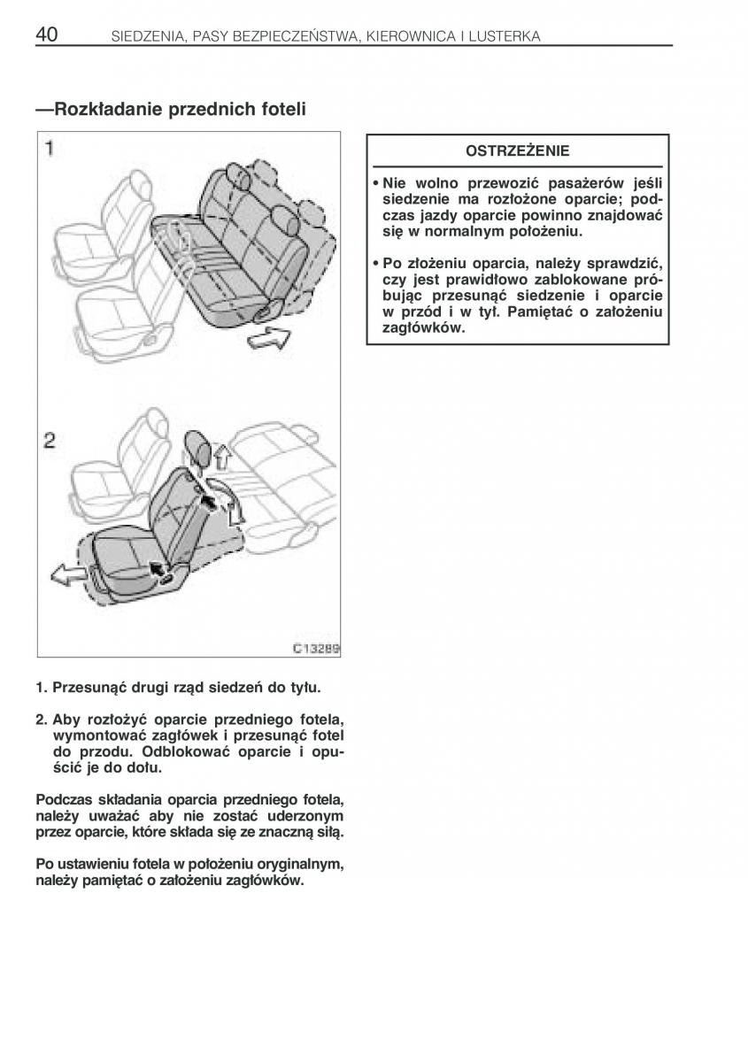 Toyota Previa II 2 instrukcja obslugi / page 49