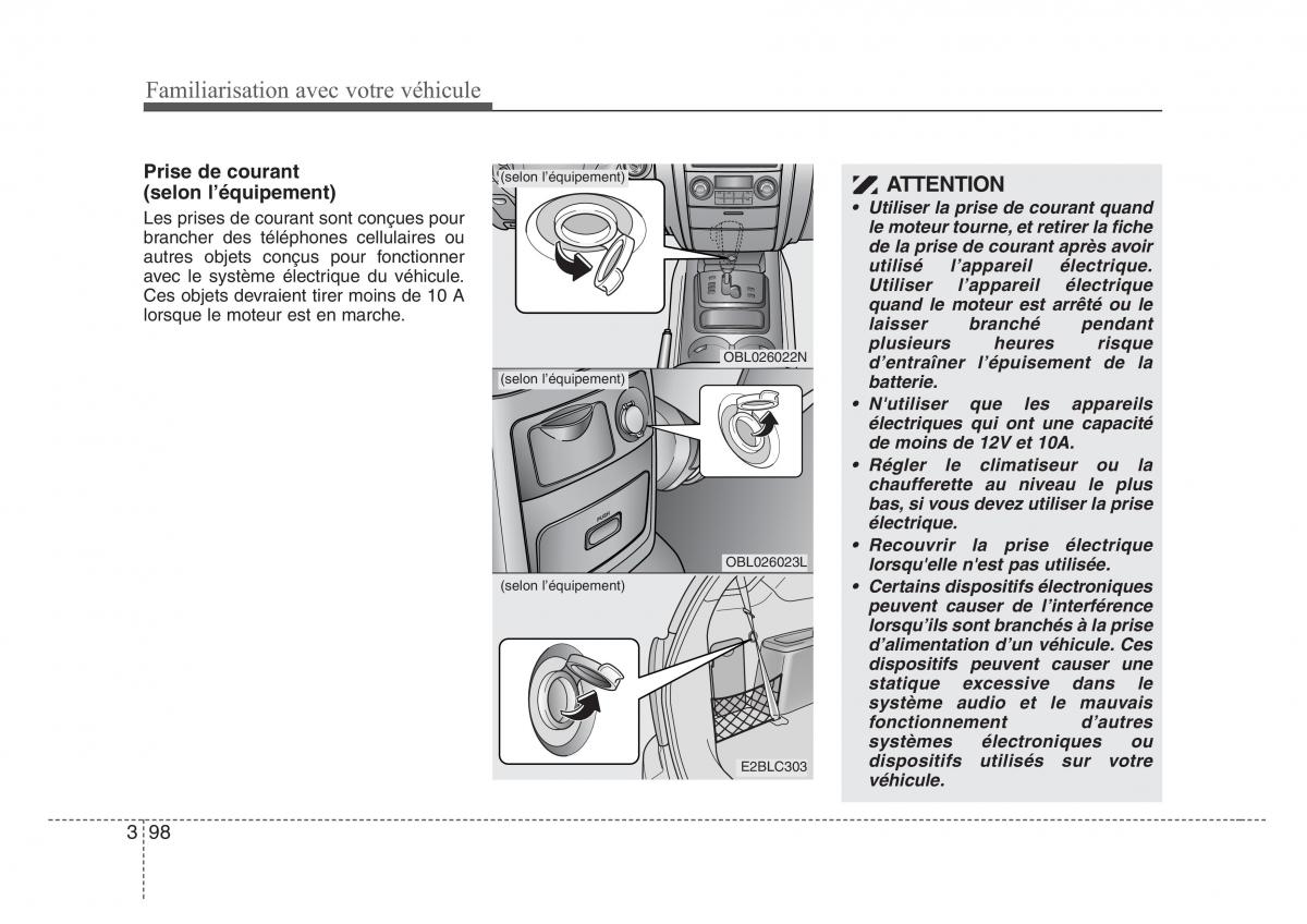 KIA Sorento I 1 manuel du proprietaire / page 107