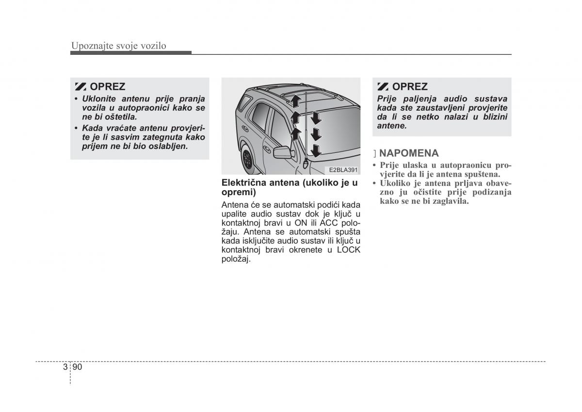 KIA Sorento I 1 vlasnicko uputstvo / page 100