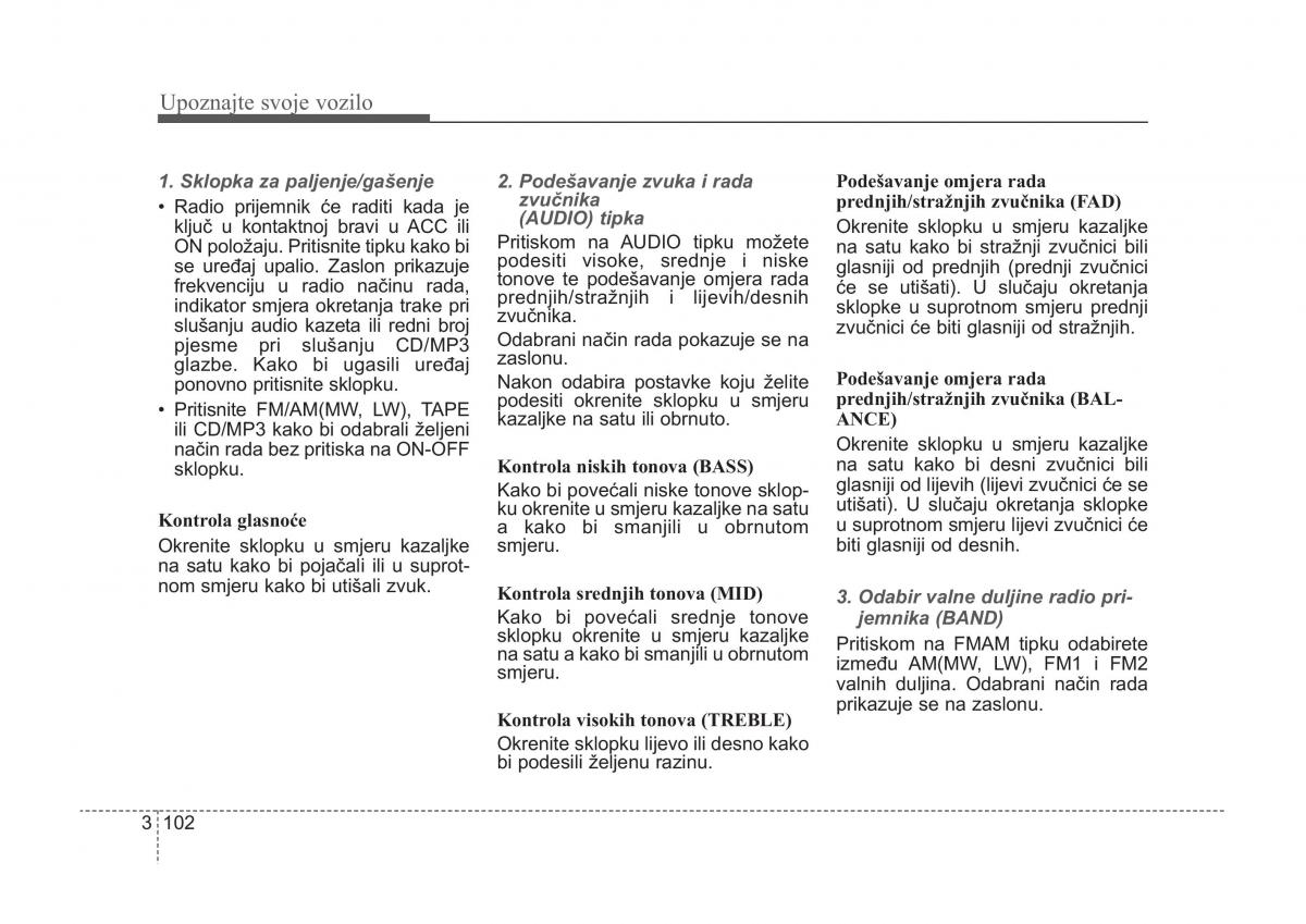 KIA Sorento I 1 vlasnicko uputstvo / page 112