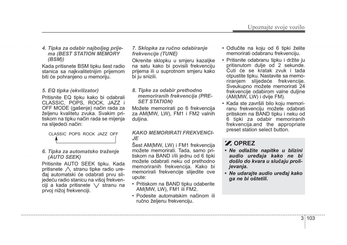 KIA Sorento I 1 vlasnicko uputstvo / page 113