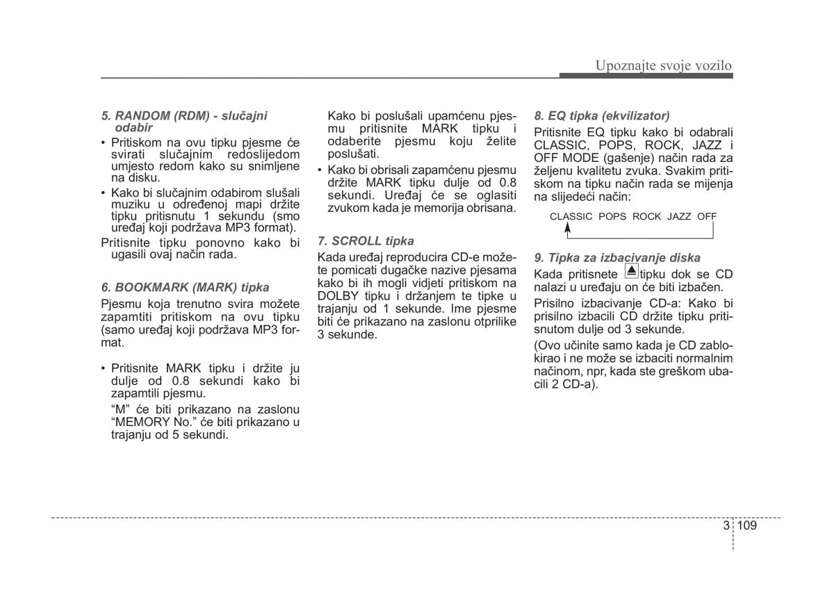 KIA Sorento I 1 vlasnicko uputstvo / page 119