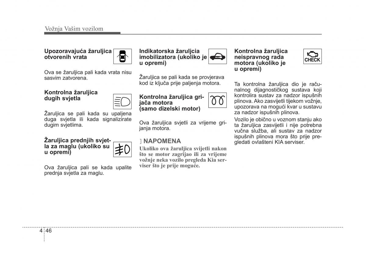 KIA Sorento I 1 vlasnicko uputstvo / page 179