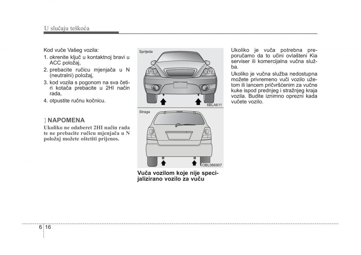 KIA Sorento I 1 vlasnicko uputstvo / page 282