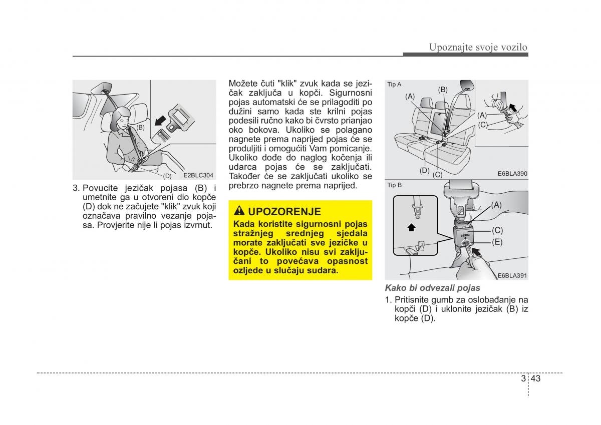 KIA Sorento I 1 vlasnicko uputstvo / page 53