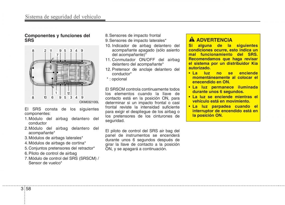 KIA Sorento II 2 manual del propietario / page 72