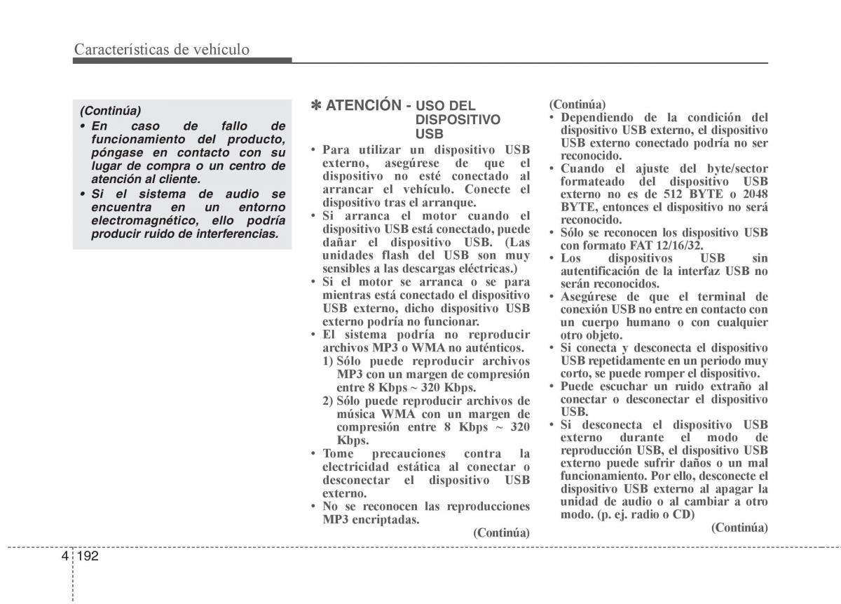 KIA Sorento II 2 manual del propietario / page 283