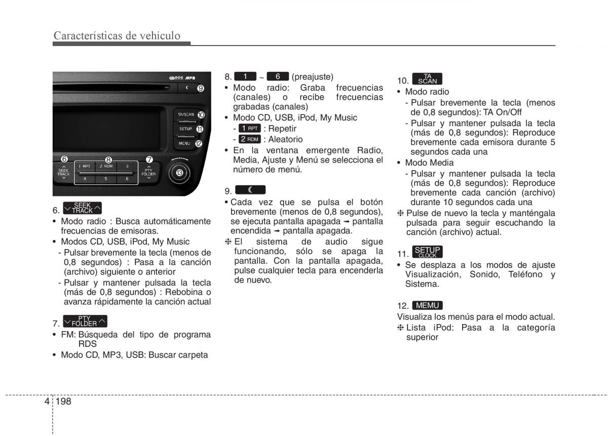 KIA Sorento II 2 manual del propietario / page 289