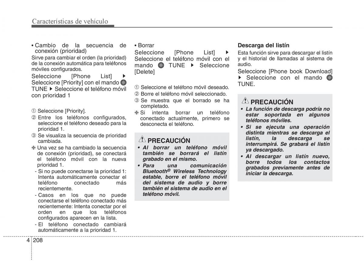 KIA Sorento II 2 manual del propietario / page 299