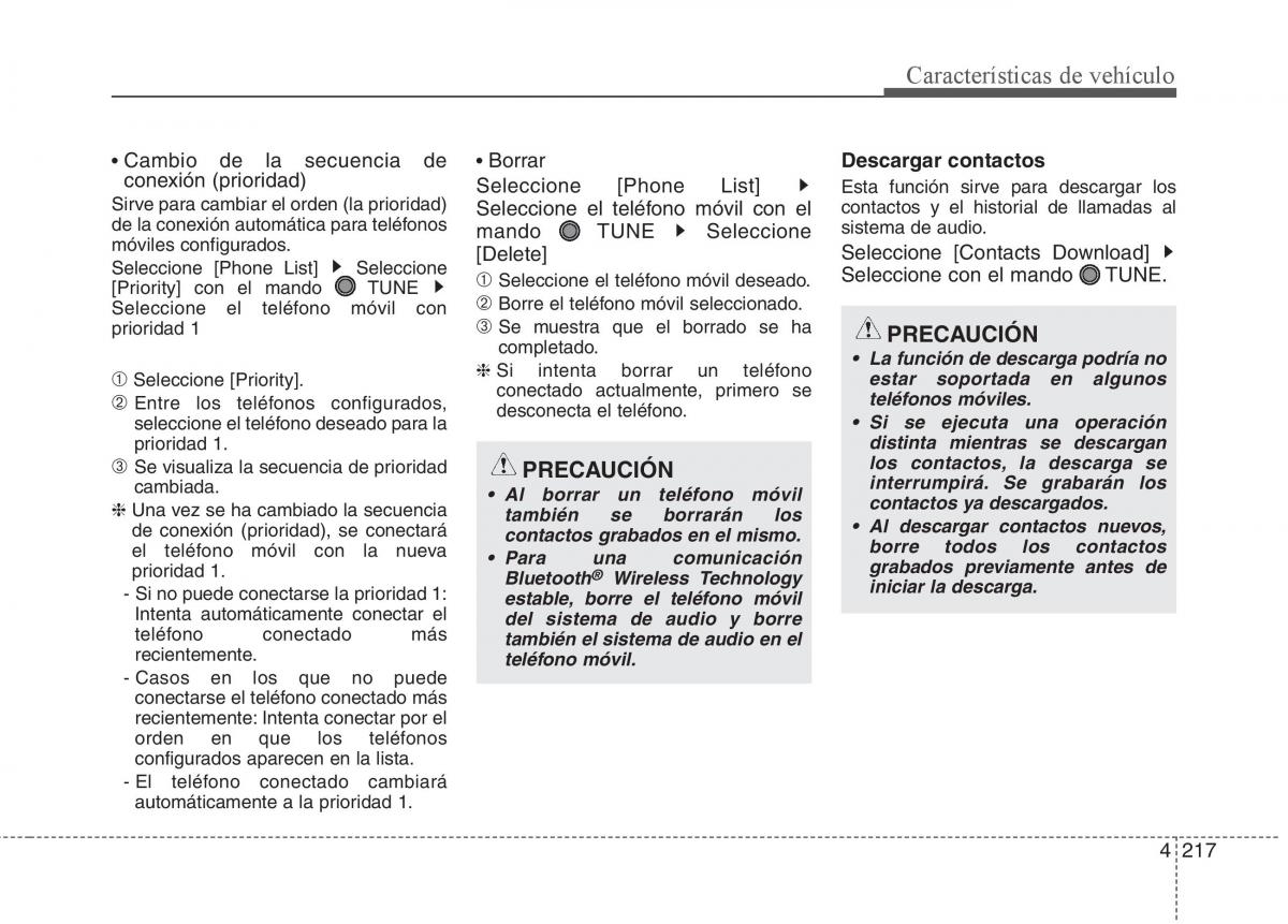 KIA Sorento II 2 manual del propietario / page 308