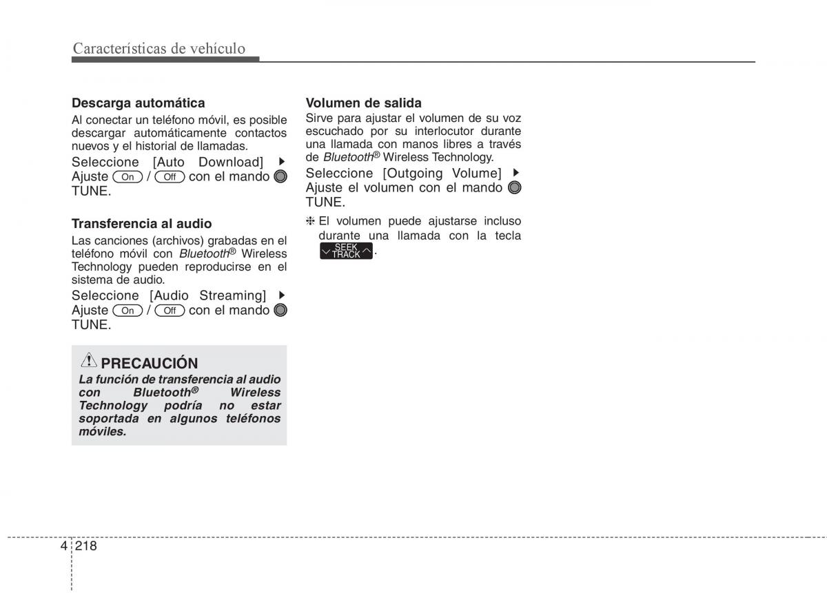 KIA Sorento II 2 manual del propietario / page 309