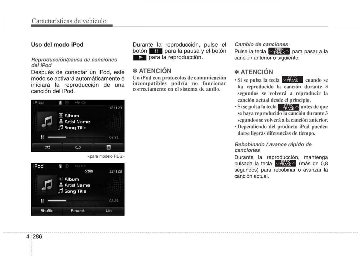 KIA Sorento II 2 manual del propietario / page 377