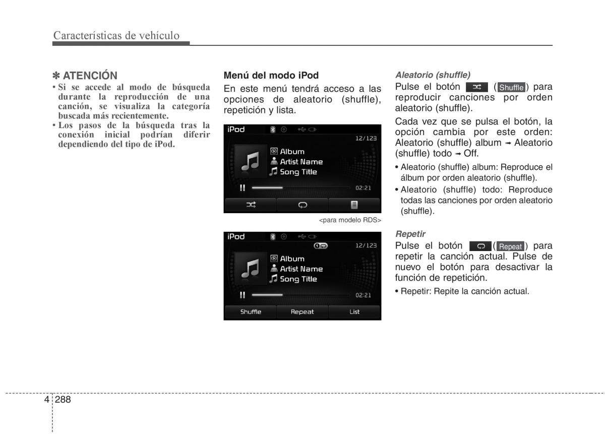 KIA Sorento II 2 manual del propietario / page 379